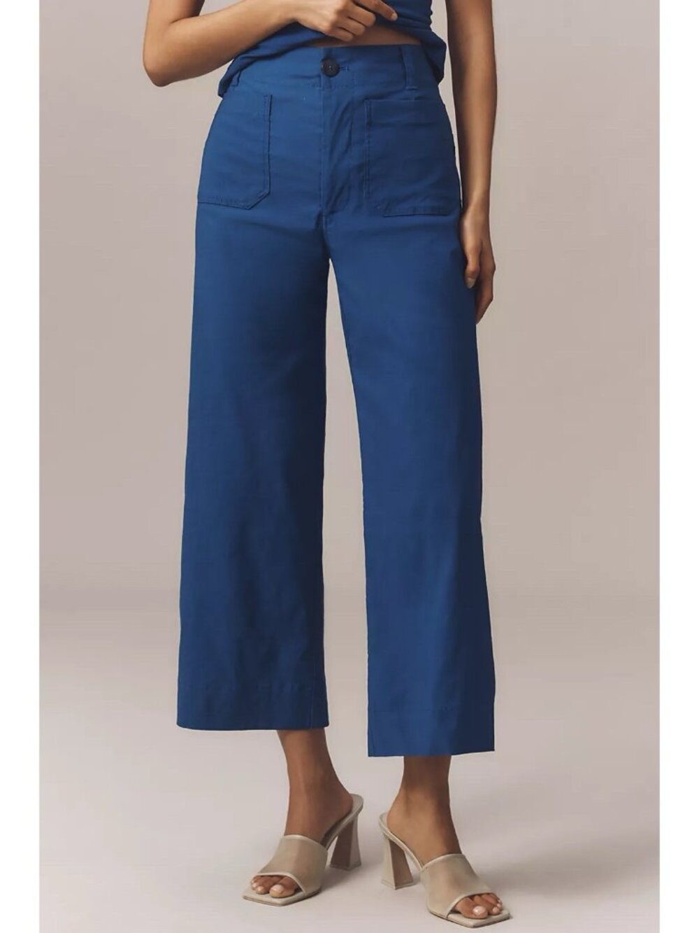 Anthropologie MAEVE Colette Magic Fabric Wide-Leg Pants Blue Nights Womens 25